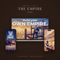 AMBITION Vol. 3 – The Empire: wallpapers shown on a laptop and two phone lock screens
