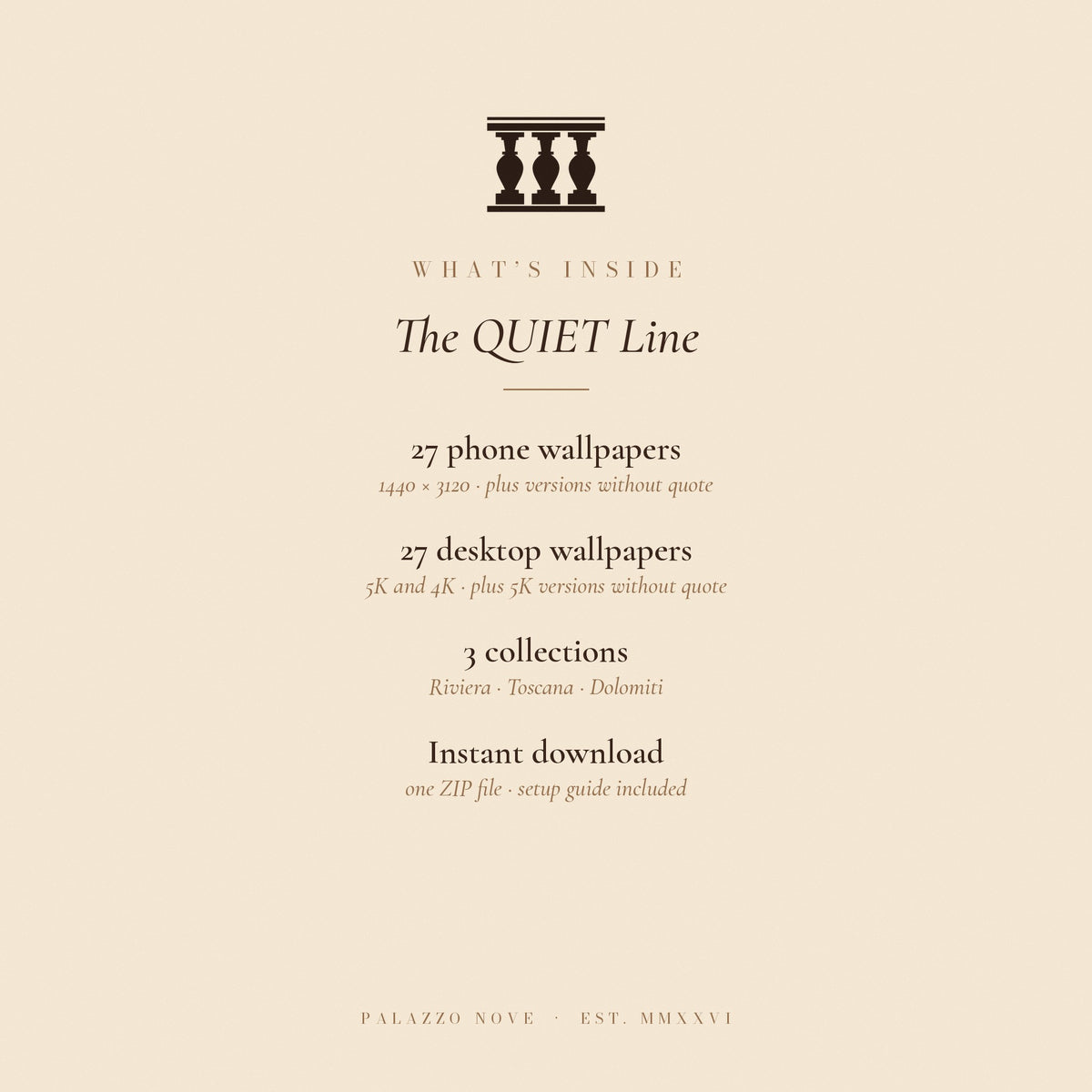 The QUIET Line: what is inside the download