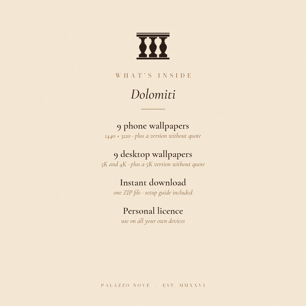 QUIET Vol. 3 – Dolomiti: what is inside the download
